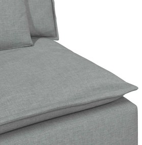 Sofá modular com almofadas cinzento-claro