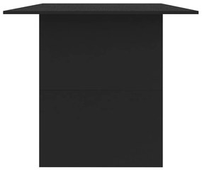 Mesa de Jantar Aqua - Cor Preto - 180x90x76 cm - Design Minimalista