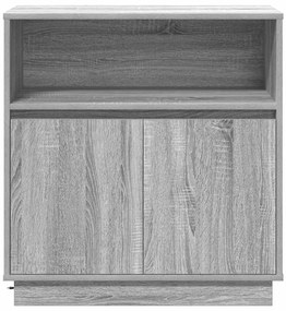 Sideboard com LED Cinza Sonoma 71x34,5x75 cm Madeira Engenharia