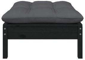 5 pcs conjunto lounge de jardim c/ almofadões pinho maciço