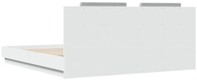 Estrutura cama c/ cabeceira 160x200 cm derivados madeira branco