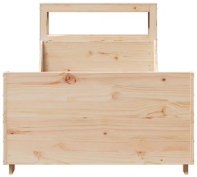 Cama sem colchão 90x190 cm madeira de pinho maciça
