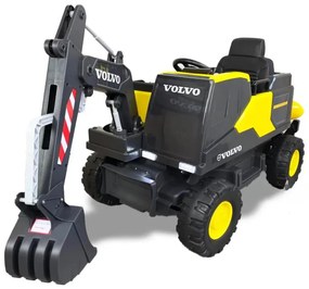 Escavadora elétrica para crianças Volvo 12V 2.4G Amarela