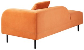 Chaise-longue à direita em veludo laranja LE CRAU Beliani