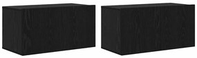 Conjunto de móvel de TV 8 pcs Carvalho preto 60 x 30 x 30.5 cm