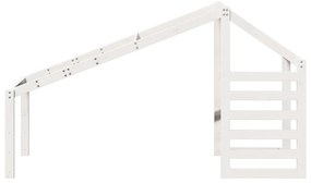 Telhado de cama infantil 198x97x113 cm pinho maciço branco