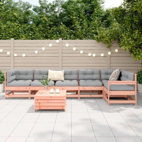 7 pcs conjunto sofás jardim madeira abeto-de-douglas