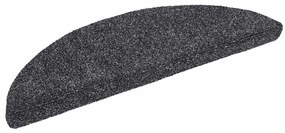 Tapetes de escada adesivos 30 pcs 56x17x3 cm cinzento-escuro