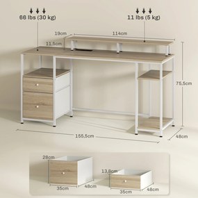 Secretária de Canto – Modelo Trani – 5x48x75 – Moderna – Branco
