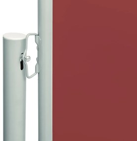 Toldo lateral retrátil para pátio 200x600 cm vermelho