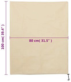 Coberturas para plantas com cordão 4 pcs 70 g/m² 0,8x1 m