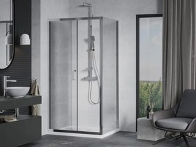 Mexen Apia cabine de duche de correr 120 x 90 cm, transparente, cromada + base Flat - 840-120-090-01-00-4010