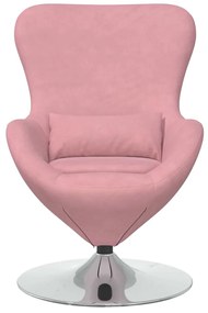 Cadeira de Ovo de Veludo Rosa da