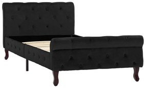 Estrutura de cama 90x200 cm veludo preto