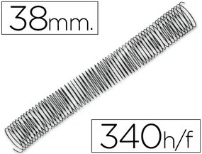 Espiral Q-Connect Metálica 64 5:1 38mm 1,2mm Caixa de 25 Unidades