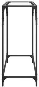 Mesa consola com tampo em vidro transparente 80x35x81 cm aço