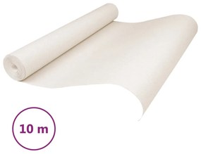 Papel parede 3D 10x0,53 m tecido não-tecido creme sólido