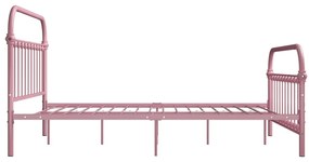 Estrutura de cama 120x200 cm metal rosa