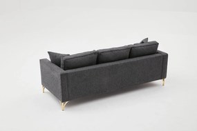 ****  
Sofá de 3 Lugares Berlin – Antracite – 220x83x91 cm

**