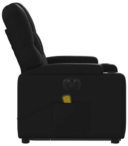 Poltrona reclinável elevatória elétrica couro artificial preto
