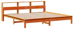 Cama com estante sem colchão 200x200 cm pinho maciço