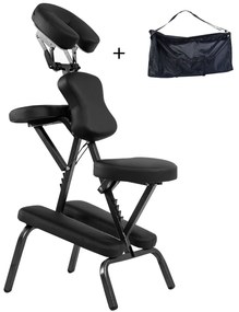 Cadeira de massagem dobrável ajustável em altura ajustável para tatuagens Cadeira de estética para SPA Leve e portátil com saco de transporte 46 x 54,
