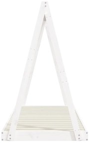 Estrutura de cama infantil 80x200 cm pinho maciço branco