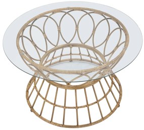 MESA DE CENTRO PANAMA Ø 75X44,5 CM CASTANHO