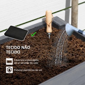 Horta Vertical de Madeira Mesa de Cultivo com Prateleira Floreira Elev