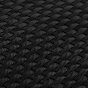 Telas de varanda 10 pcs 255x19 cm vime PE preto