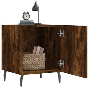 Mesa cabeceira 40x40x50 cm derivados de madeira carvalho fumado