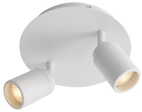 Foco de casa de banho moderno branco 2 luzes IP44 - Ducha