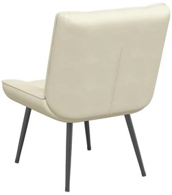 Cadeira de relaxamento creme 64x74x84 cm veludo