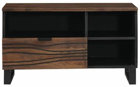 Armário de TV - 80x33,5x46 cm, Feito de Madeira Sólida e MDF.