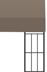Gazebo de montagem na parede 6x3 m tecido cinzento-acastanhado