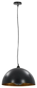 Candeeiros de teto 2 pcs semiesférico 40 cm E27 preto e dourado