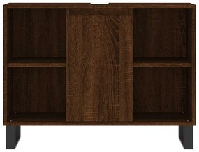 Armário casa banho 80x33x60 cm deriv.madeira carvalho castanho