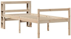 Cama para idosos com cabeceira 90x200 cm pinho maciço