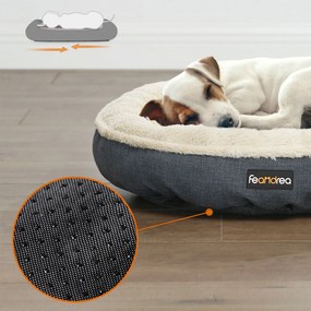 Cama para cães em forma de donut, Ø 55 cm cinzento escuro