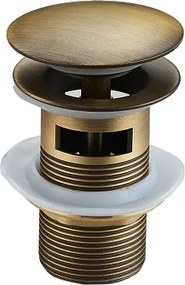 Mexen tampa clique-clique redonda com transbordo, bronze antigo - 79920-30