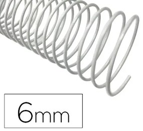 Espiral Q-Connect Metálica Branco 64 5:1 6 mm 1 mm Caixa de 200 Unidades