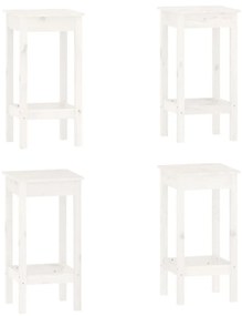 5 pcs conjunto de bar pinho maciço branco