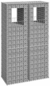 Postes/cestos gabião 2 pcs 50x50x180 cm ferro