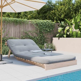 Sofá-cama futon com colchão 80x206x11 cm madeira pinho maciça