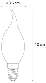 Set van 5 E14 dimbare LED lampen BXS35 goud 4W 450 lm 2200K
