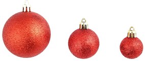 Conjunto de bolas de natal 100 pcs 3/4/6 cm vermelho
