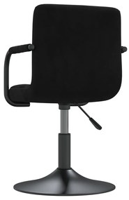 Cadeiras de jantar giratórias 2 pcs veludo preto