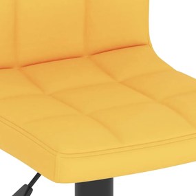 Bancos de bar 2 pcs tecido amarelo mostarda