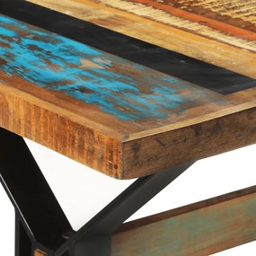 Mesa de jantar 180x90x73 cm madeira recuperada maciça