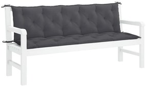 Almofadão banco jardim 180x(50+50)x7cm tecido oxford antracite